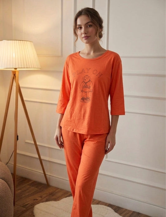 بيجامة قطنية صيفية مريحة