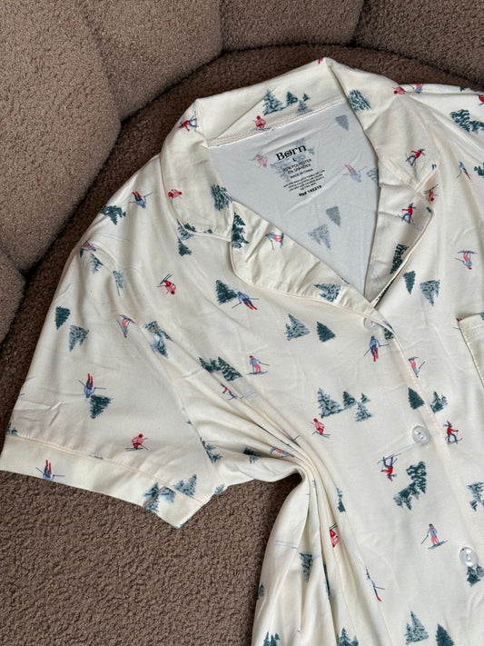 بيجامة صيفية بنقشة ناعمة❤️