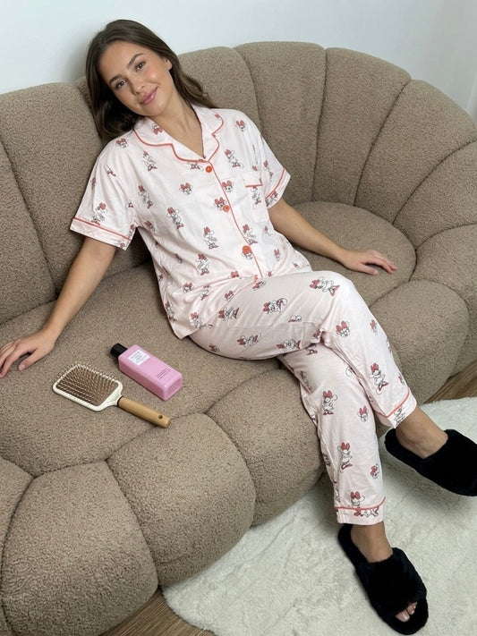 بيجامة ميكي بستايل مرح ❤️